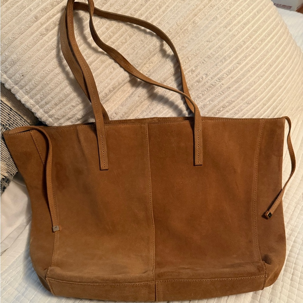 Elegant Tan Suede Tote Bag